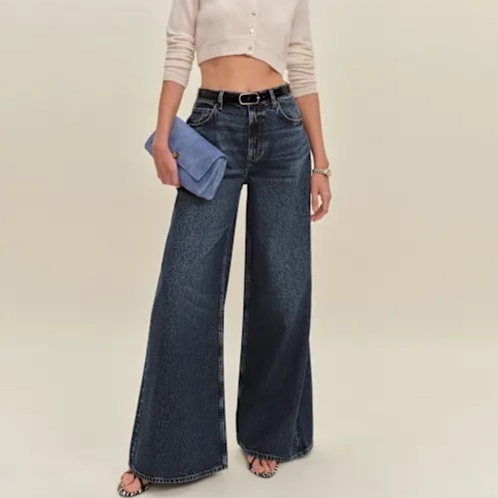 Reformation Dark Indigo Flare Jeans